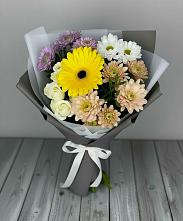 Букет цветов из:  Розы, Герберы и Хризантемы #REPLACE_PRED# Ханты-Мансийске