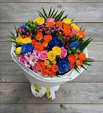 Букет цветов из:  Розы и Хризантемы в Ханты-Мансийске