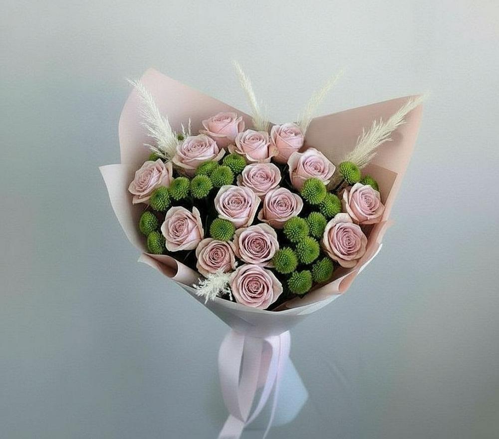 Букет цветов из: Розы и Хризантемы в Ханты-Мансийске