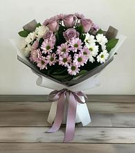 Букет цветов из:  Хризантемы и Розы в Ханты-Мансийске