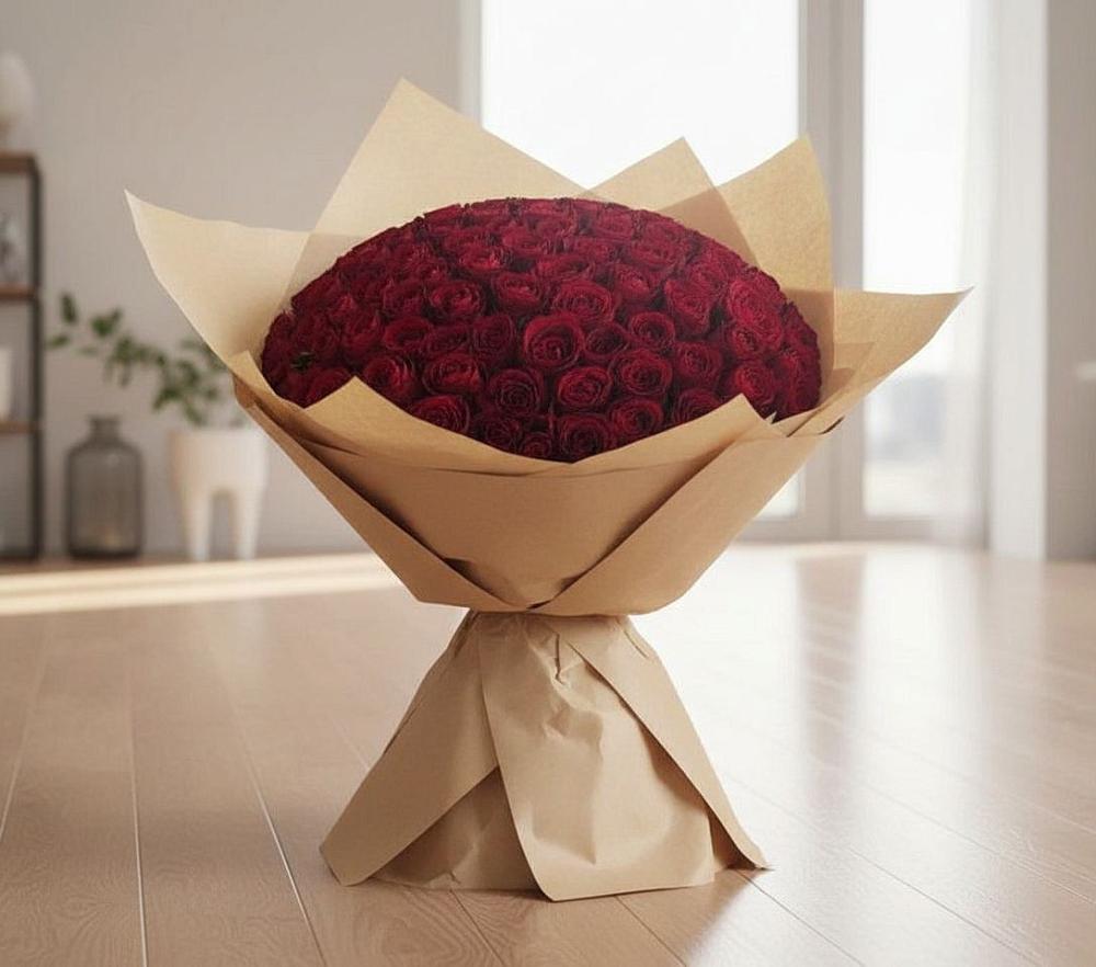 Букет 101 Красная роза в Ханты-Мансийске