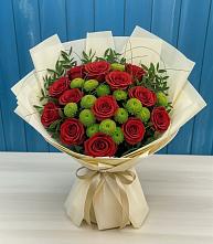 Букет цветов из:  Розы и Хризантемы в Ханты-Мансийске